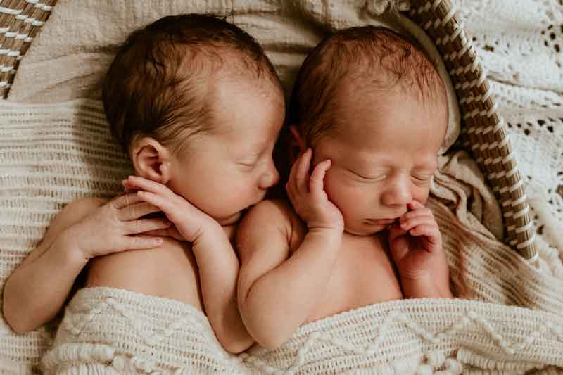 Newborn Twins asleep